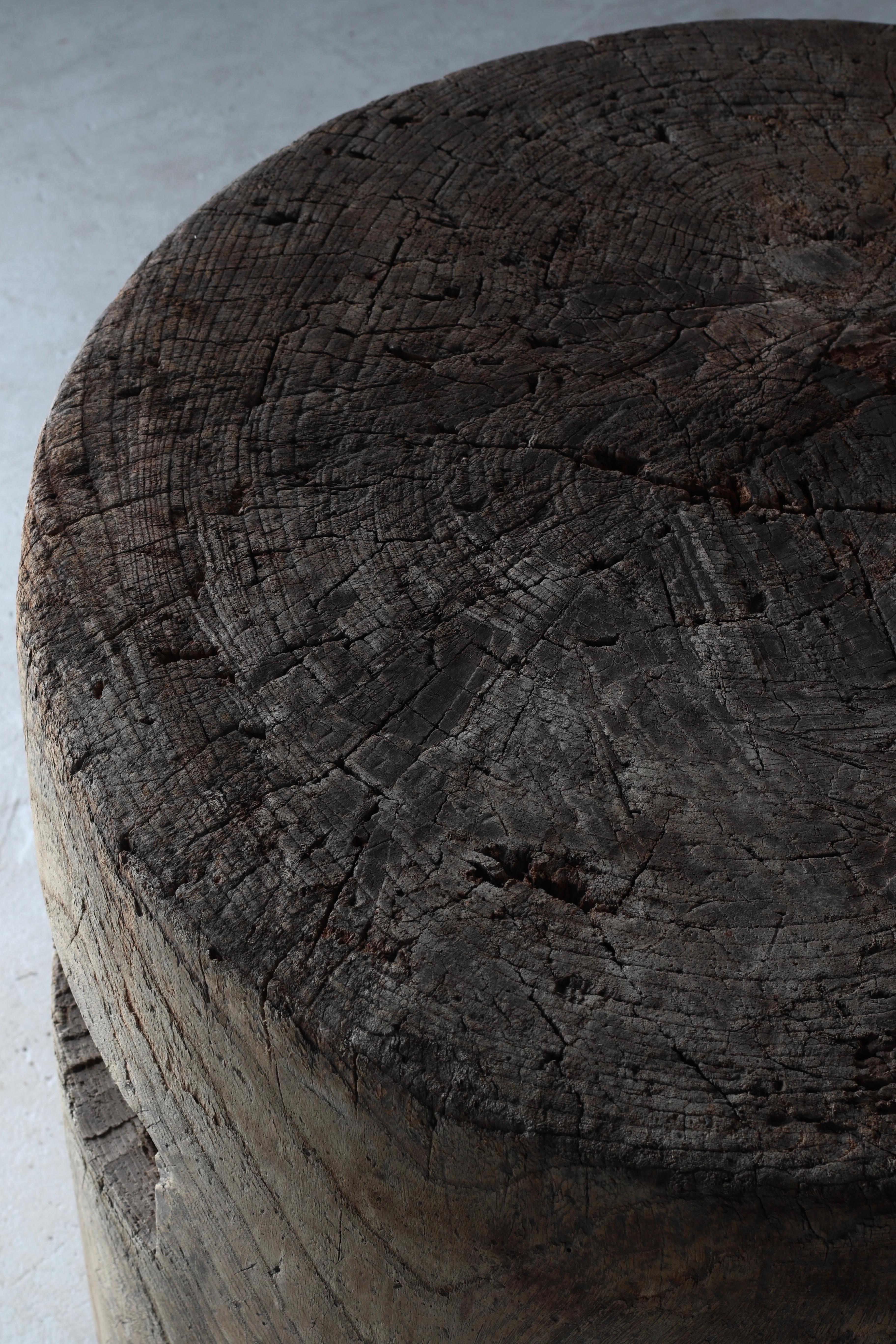 Table basse/ table d'appoint japonaise en bois ancien/ 1868-1912s Wabi-sabi Primitive Bon état - En vente à Iwate-gun Shizukuishi-cho, Iwate Prefecture