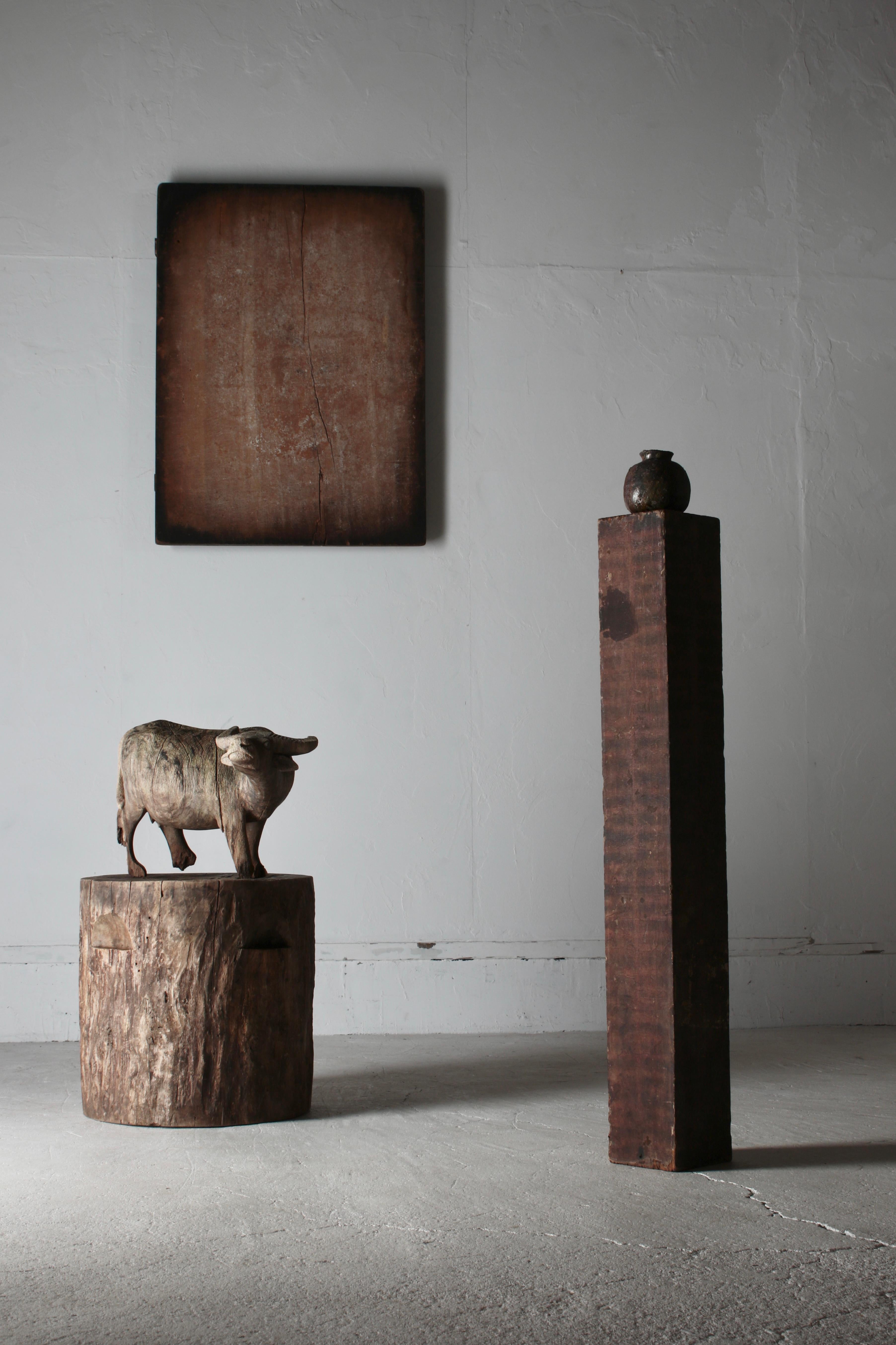 Antiker japanischer antiker Holz-Couchtisch / Beistelltisch / Wabi-sabi Rustikaler Couchtisch 11