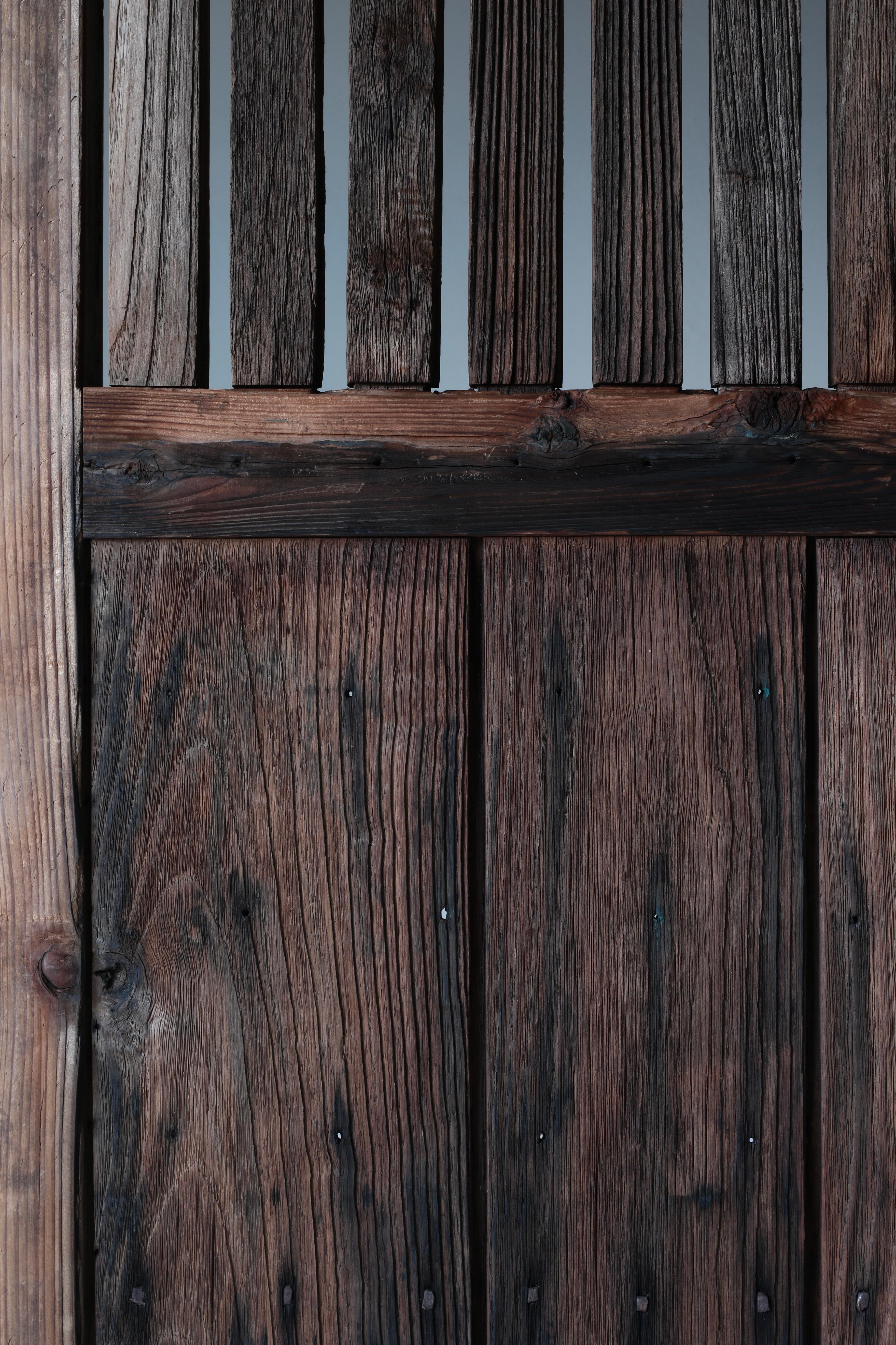 Porte japonaise ancienne en bois / Décoration intérieure / 1868-1912s / Wabi-Sabi en vente 3