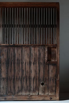 Japanese Antique Wooden Door / Interior Decoration / 1868-1912s / Wabi-Sabi