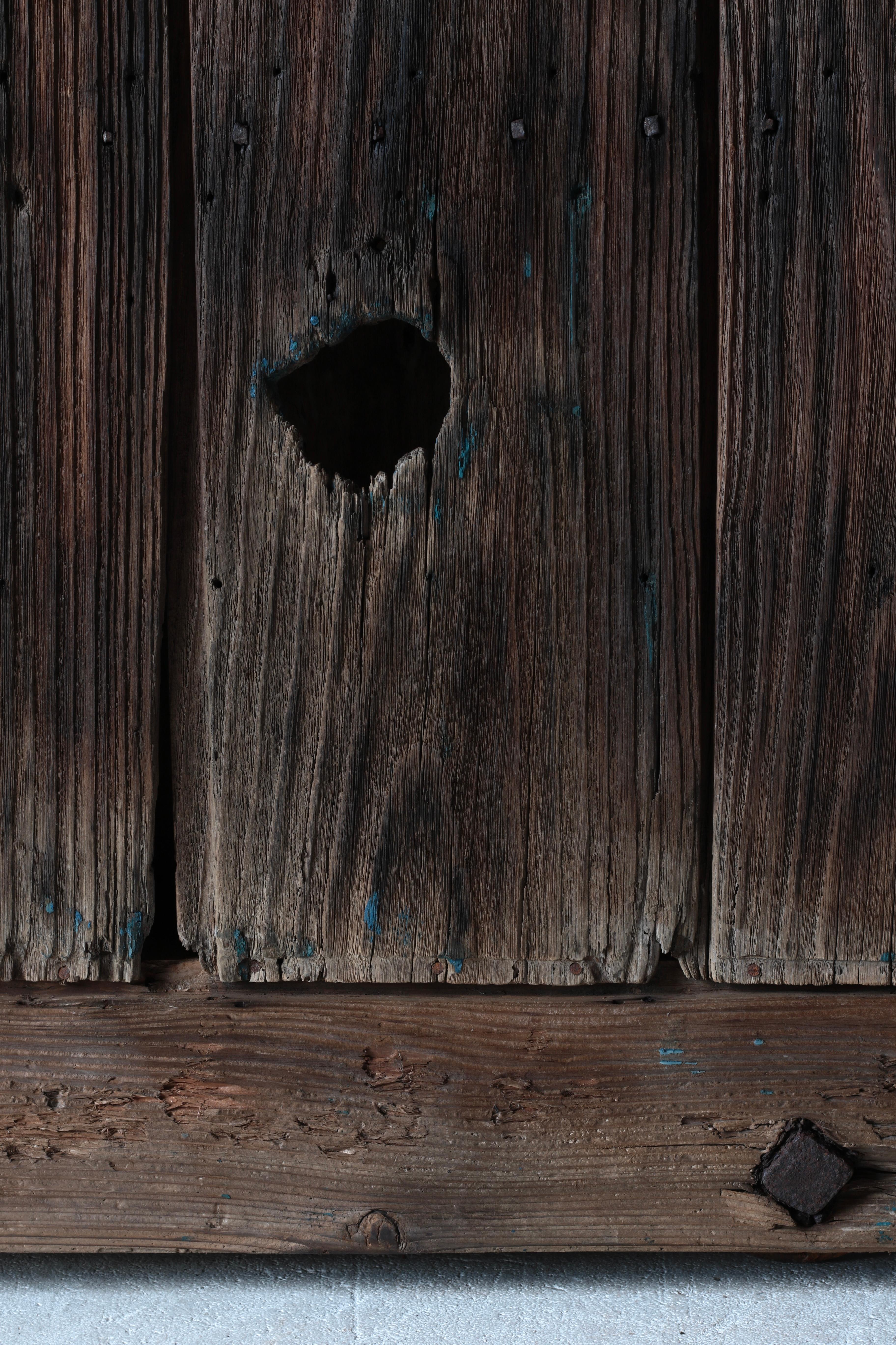 Japonais Porte japonaise ancienne en bois / Décoration intérieure / 1868-1912s / Wabi-Sabi en vente