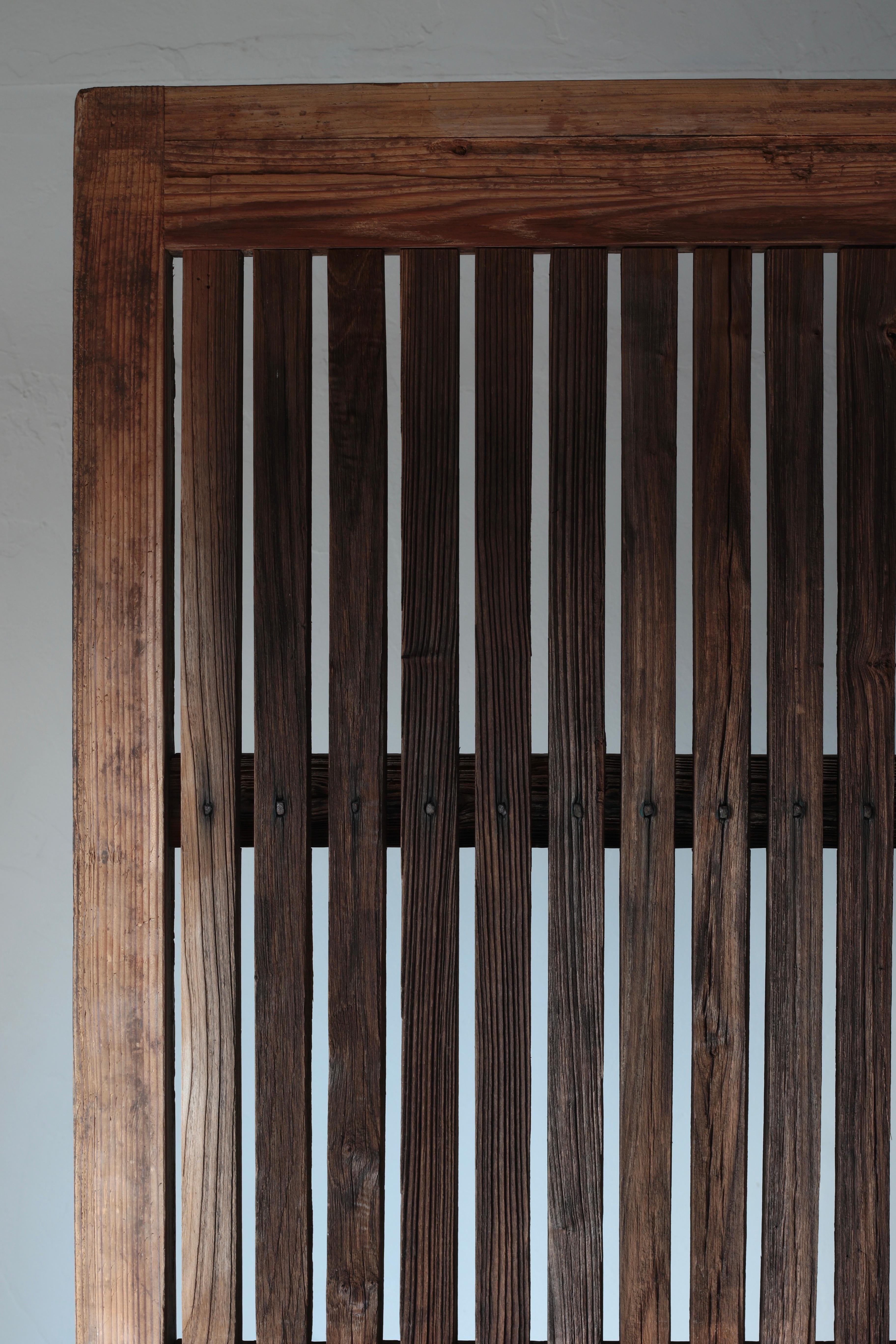 Porte japonaise ancienne en bois / Décoration intérieure / 1868-1912s / Wabi-Sabi en vente 1