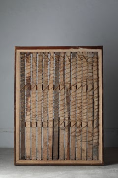 Japanese Antique Wooden Door Wall Decoration / 1868-1912s / Wabi-Sabi