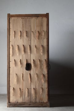 Puerta antigua japonesa de madera / Decoración de pared / 1868-1912 / Wabi-Sabi