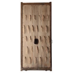 Puerta antigua japonesa de madera / Decoración de pared / 1868-1912 / Wabi-Sabi