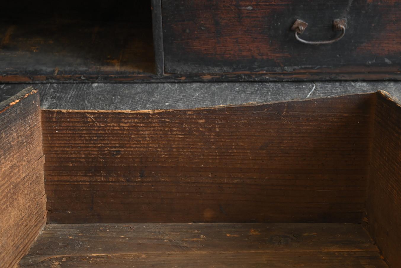 Japanese antique wooden drawer/1788/Edo period/Wabi-Sabi furniture For Sale 6