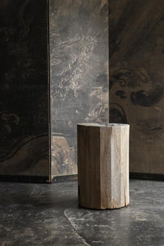 Japanese antique wooden high stool/20th century/Wabi-sabi chair