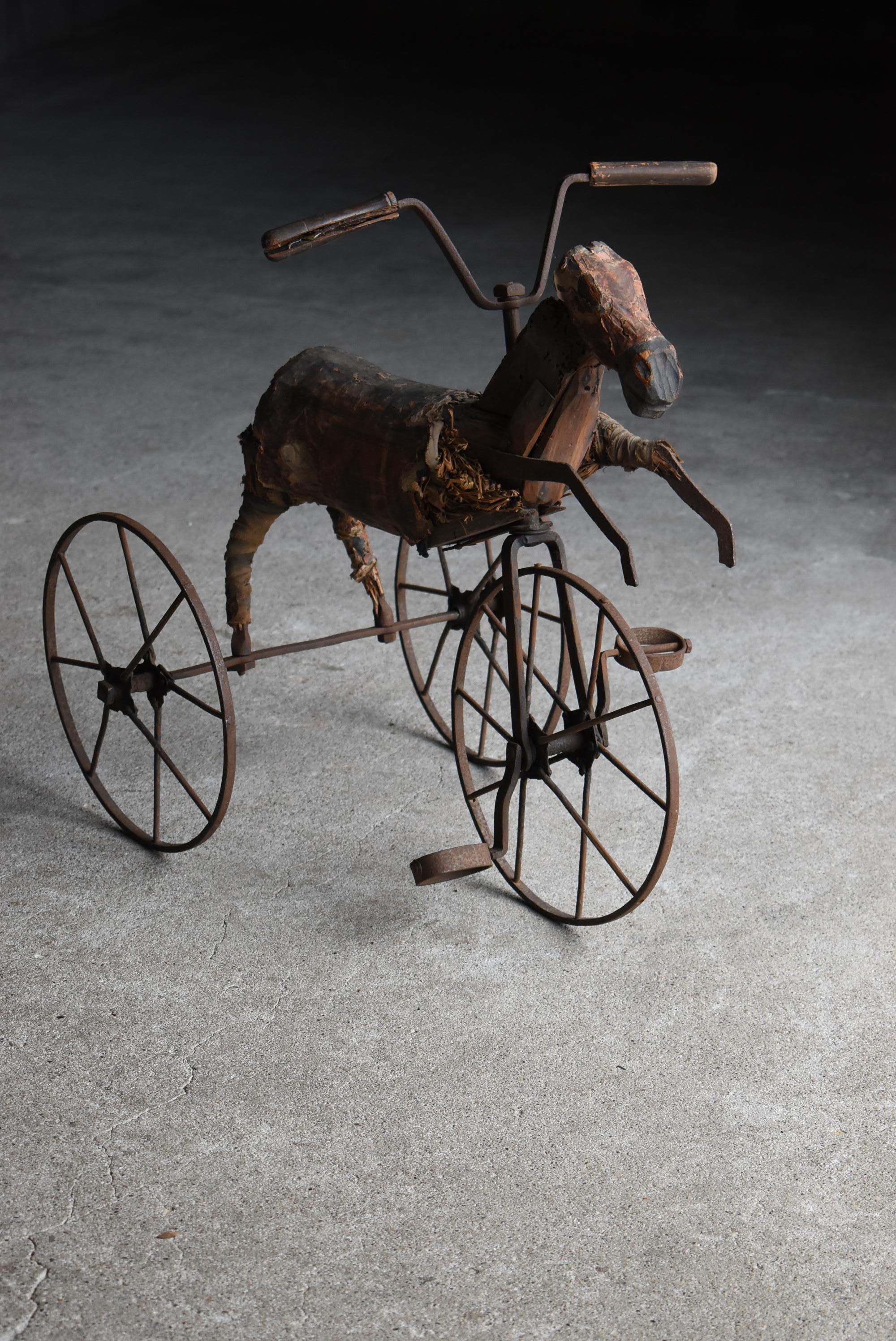 Japanese Antique Wooden Horse Tricycle 1860s-1900s / Sculpture Wabisabi  For Sale 10