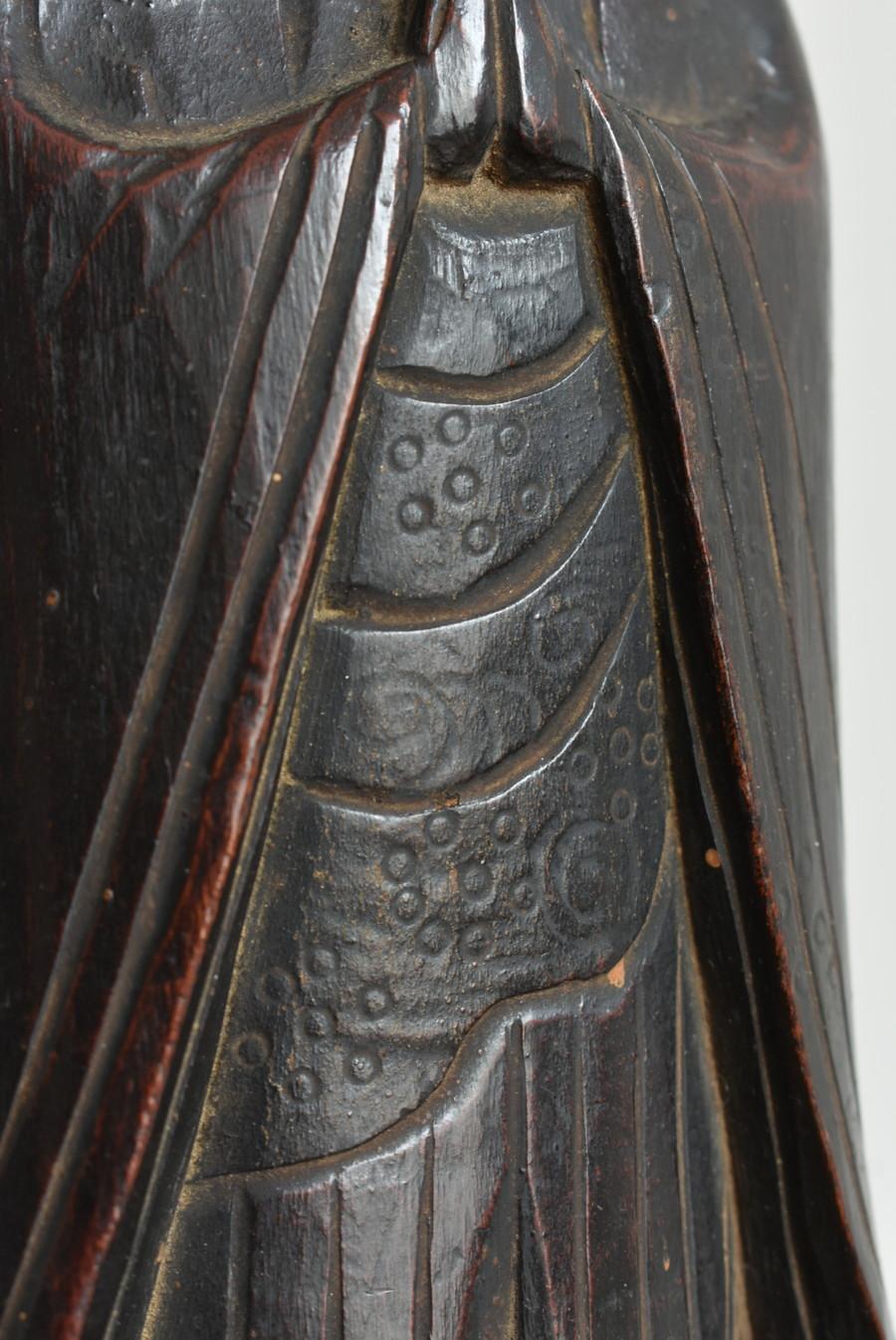 Japanese antique wooden Jizo Bodhisattva/Jizo Bodhisattva, 18th-19th Century/Edo 10