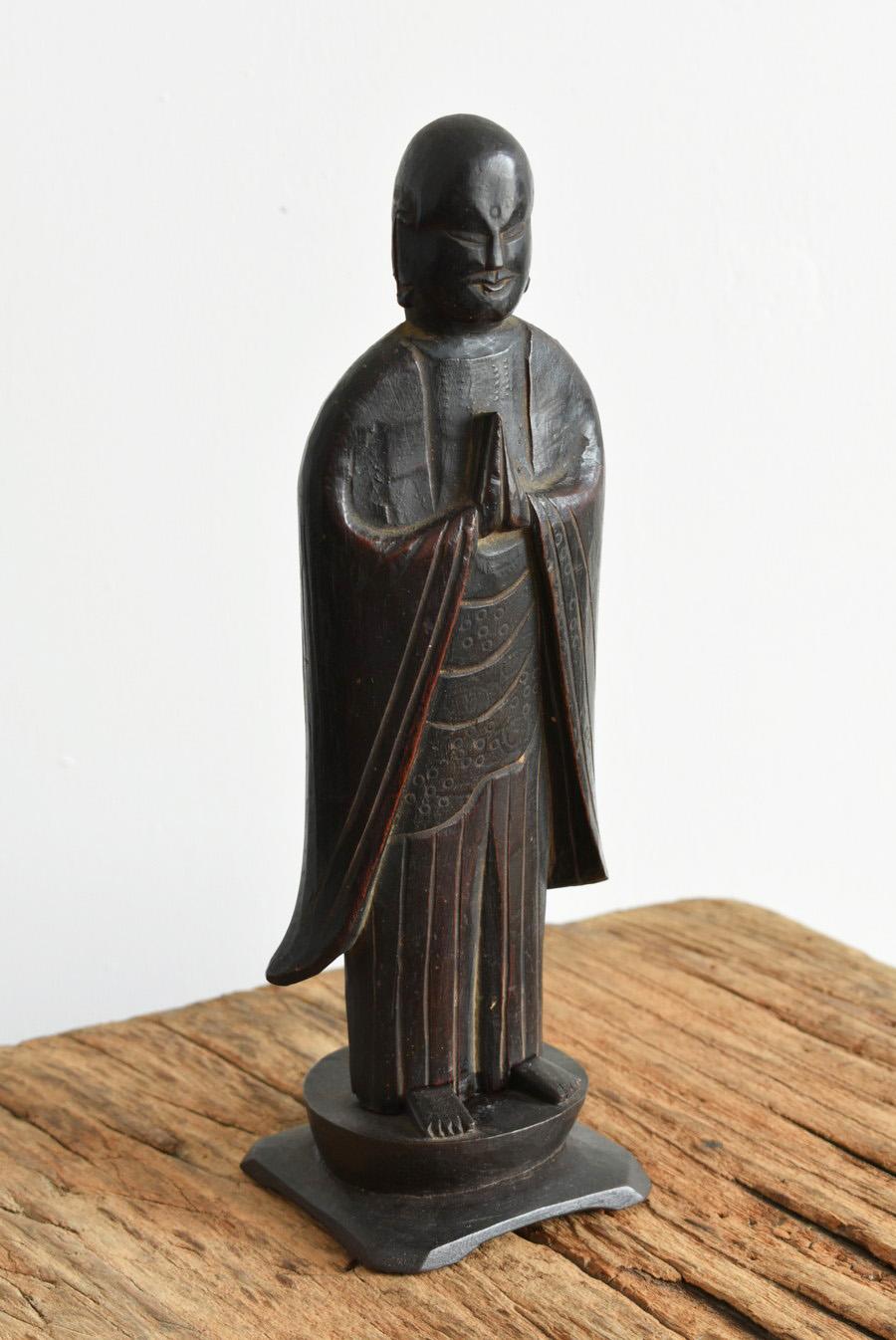 Japanese antique wooden Jizo Bodhisattva/Jizo Bodhisattva, 18th-19th Century/Edo 1