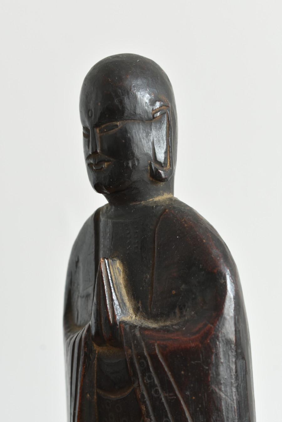 Japanese antique wooden Jizo Bodhisattva/Jizo Bodhisattva, 18th-19th Century/Edo 3