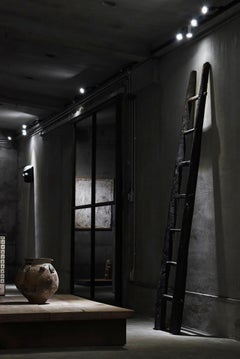 Japanese Antique Wooden Ladder 1800s-1860s / Wabi Sabi Primitive Mingei Object