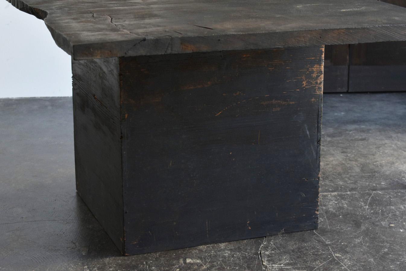 Japanese Antique Wooden Black Coffee Table / 1868-1920 / Low Table / Sofa Table For Sale 9