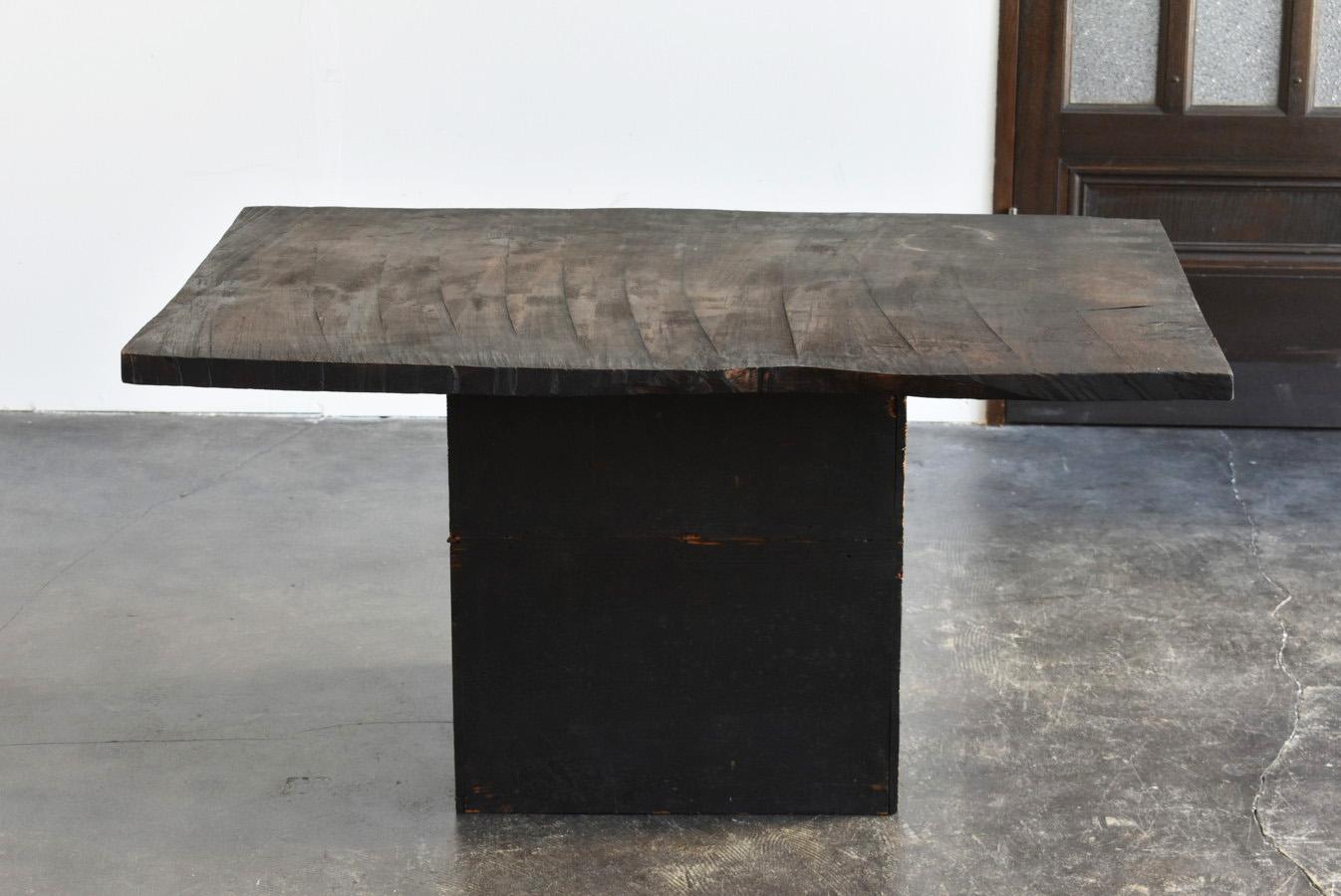 Japanese Antique Wooden Black Coffee Table / 1868-1920 / Low Table / Sofa Table For Sale 14
