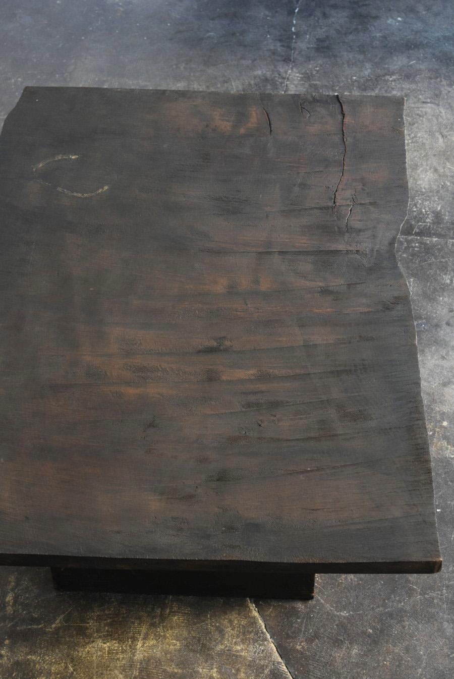 Japanese Antique Wooden Black Coffee Table / 1868-1920 / Low Table / Sofa Table For Sale 1