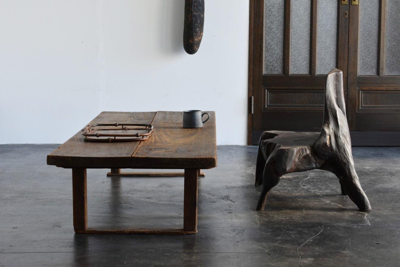 Japanese Antique Wooden Large Low Table / Sofa Table / Large Workbench / Taisho 10