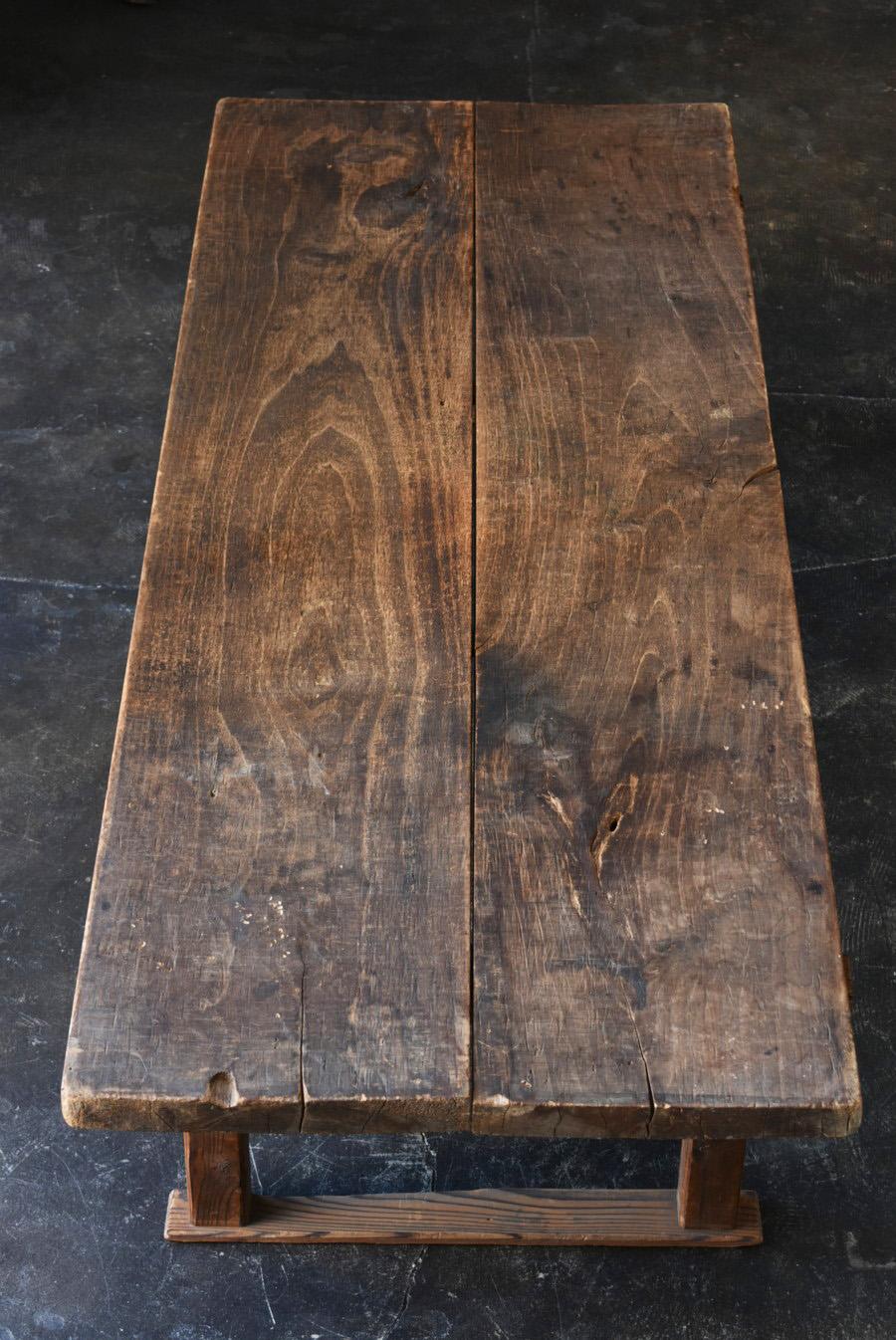 Japanese Antique Wooden Large Low Table / Sofa Table / Large Workbench / Taisho In Good Condition In Sammu-shi, Chiba