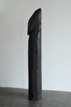 Grand penchant japonais ancien en bois / croyance populaire / 1868-1920