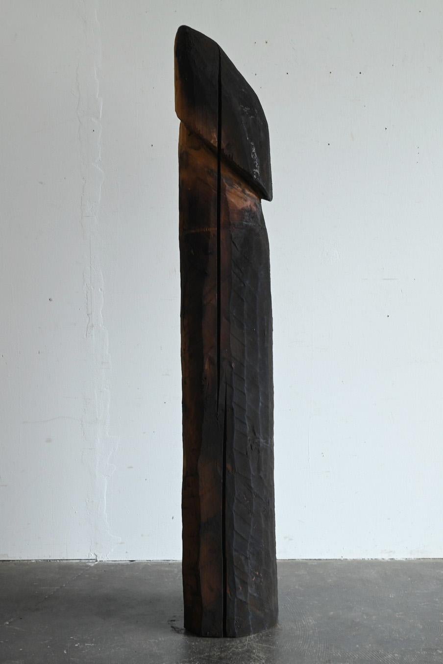 Hand-Carved Japanese antique wooden large penis / folk belief / 1868-1920 For Sale