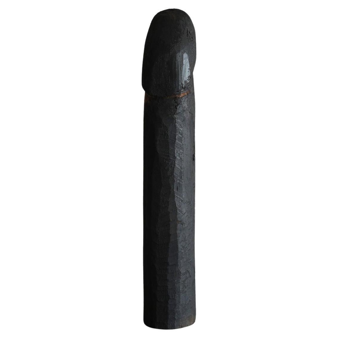 Japanese antique wooden large penis / folk belief / 1868-1920