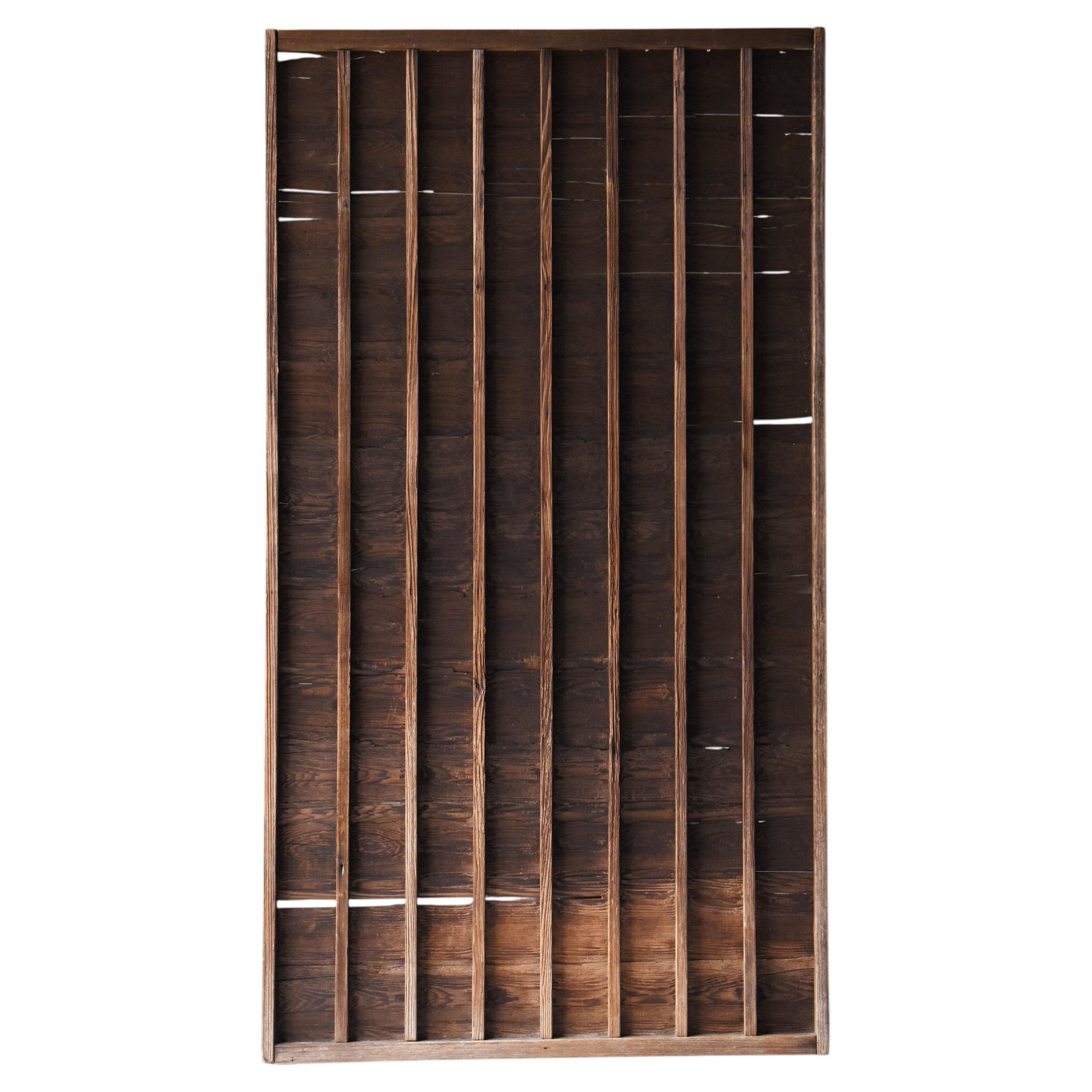Japanese Antique Wooden Lattice Panel 1900s-1940s / Wall Art Wabisabi