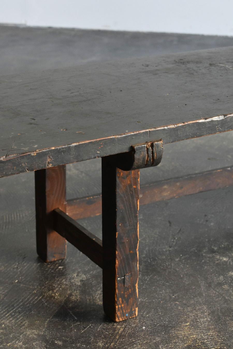 Japanese Antique Wooden Low Table, 1800-1900, Edo-Meiji Period, Simple Sofa Table 4