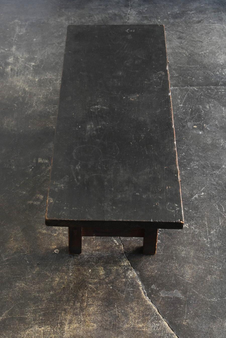 19th Century Japanese Antique Wooden Low Table, 1800-1900, Edo-Meiji Period, Simple Sofa Table
