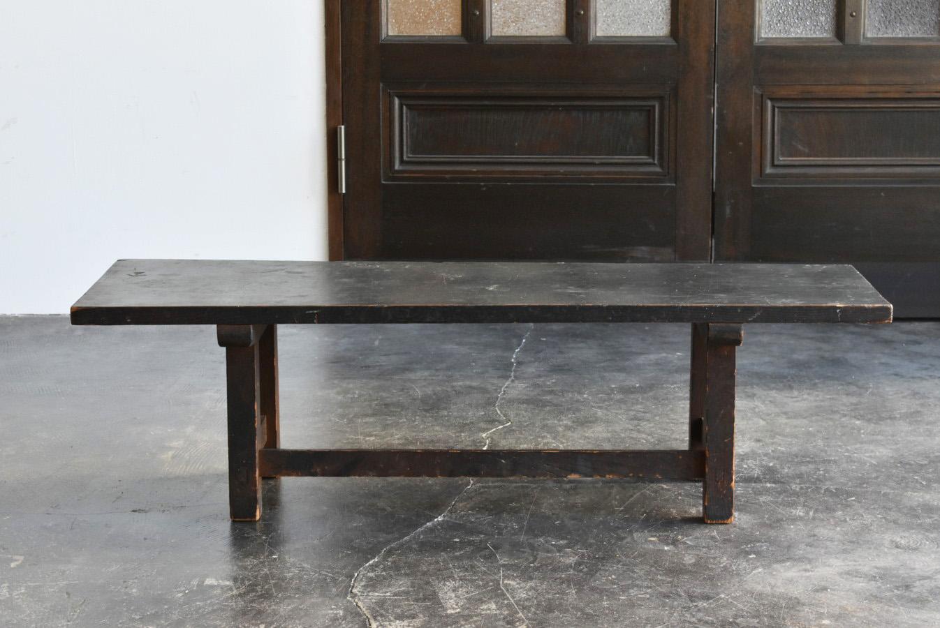 Japanese Antique Wooden Low Table, 1800-1900, Edo-Meiji Period, Simple Sofa Table 1