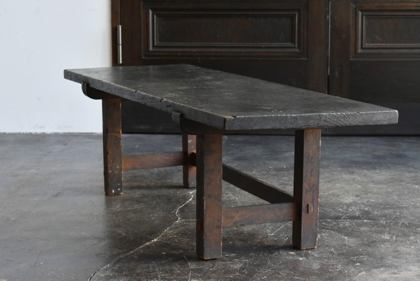 Japanese Antique Wooden Low Table, 1800-1900, Edo-Meiji Period, Simple Sofa Table 2