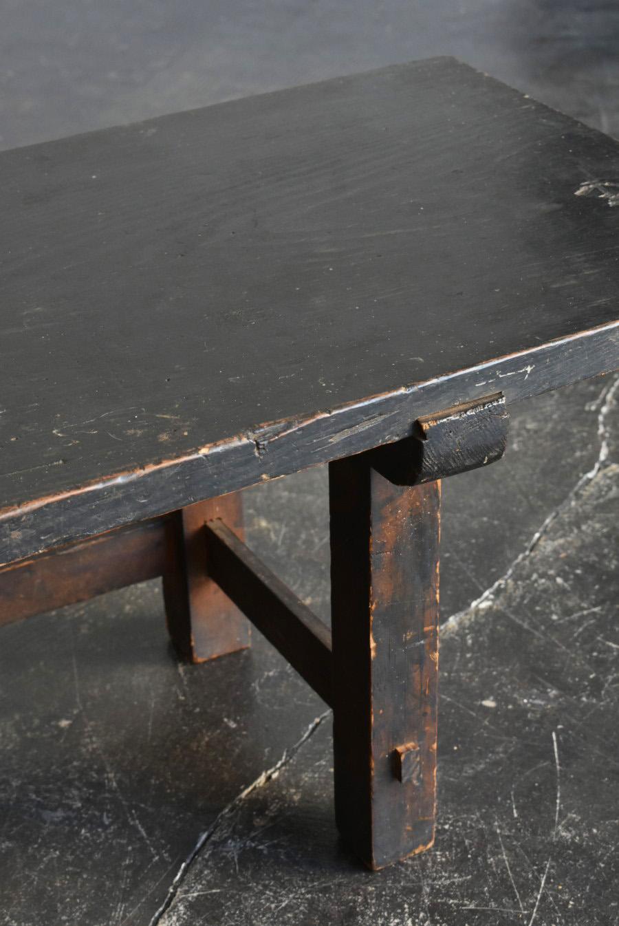 Japanese Antique Wooden Low Table, 1800-1900, Edo-Meiji Period, Simple Sofa Table 3