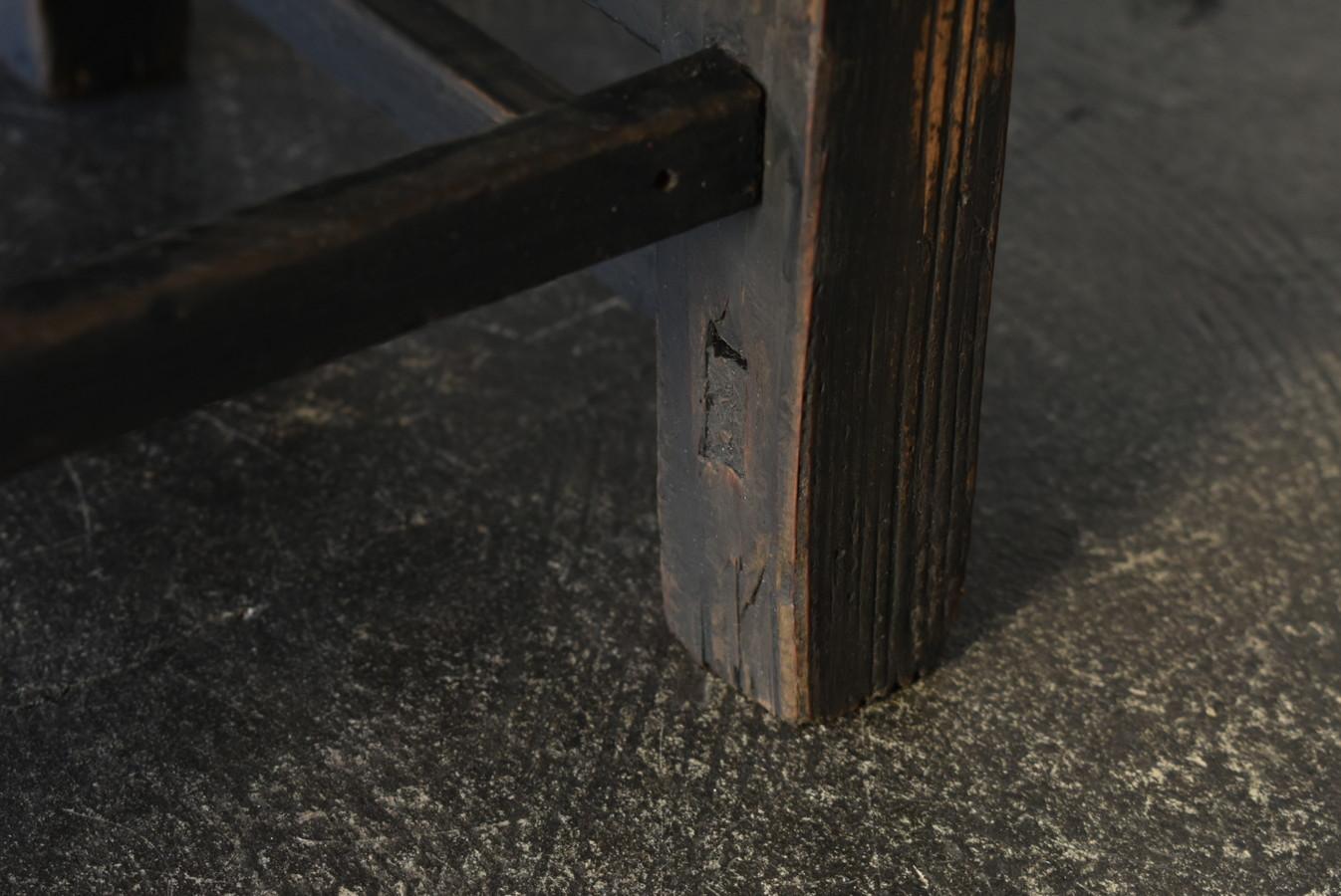 Japanese Antique Wooden Low Table /1800-1912 'Edo-Meiji Period'/Wabi-Sabi Table 8