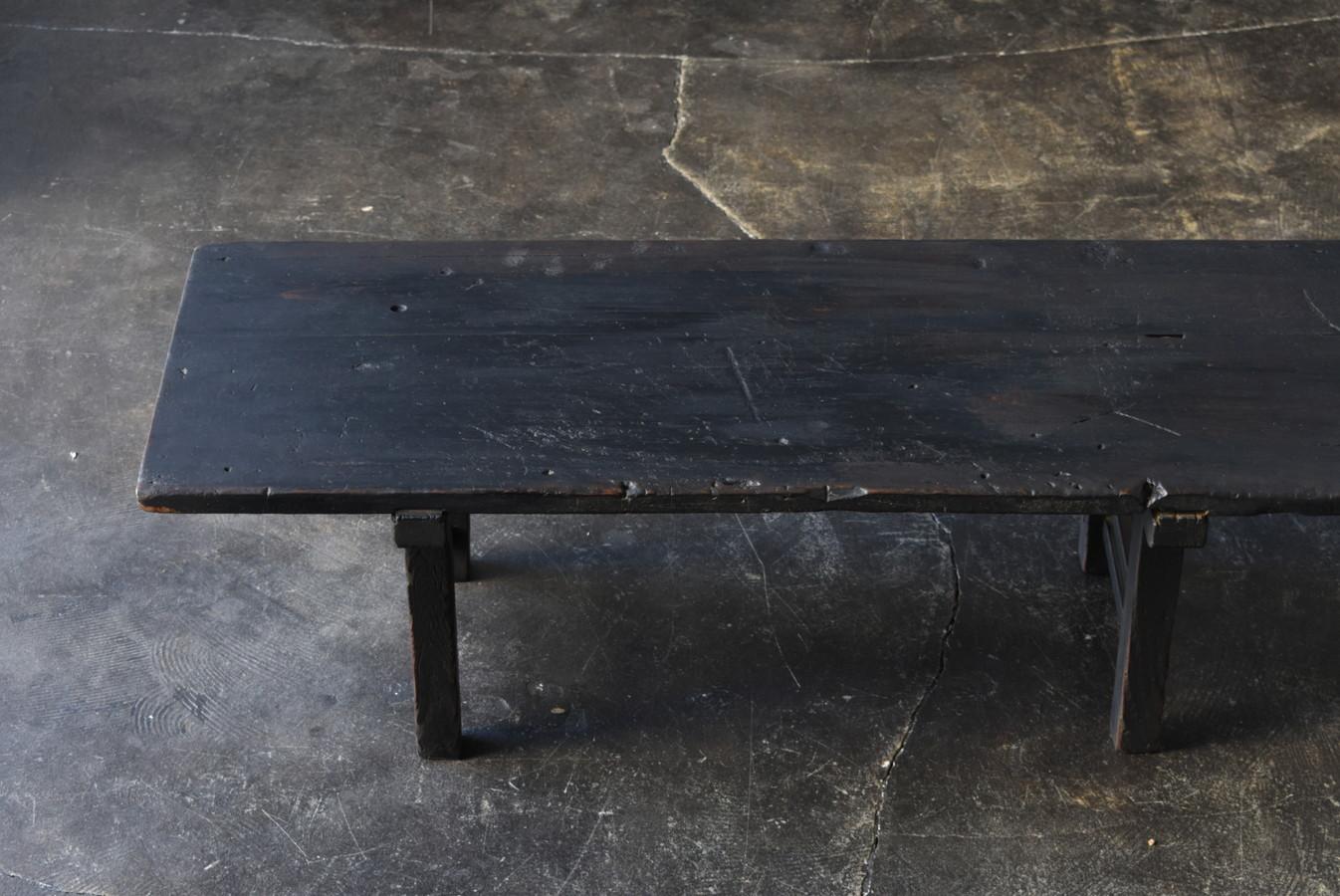 Japanese Antique Wooden Low Table /1800-1912 'Edo-Meiji Period'/Wabi-Sabi Table 9