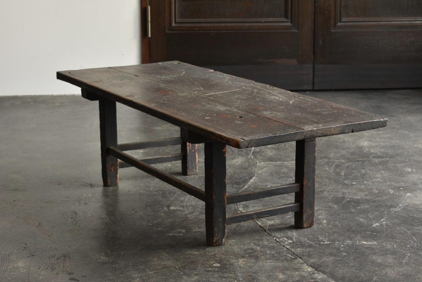 Japanese Antique Wooden Low Table /1800-1912 'Edo-Meiji Period'/Wabi-Sabi Table 2