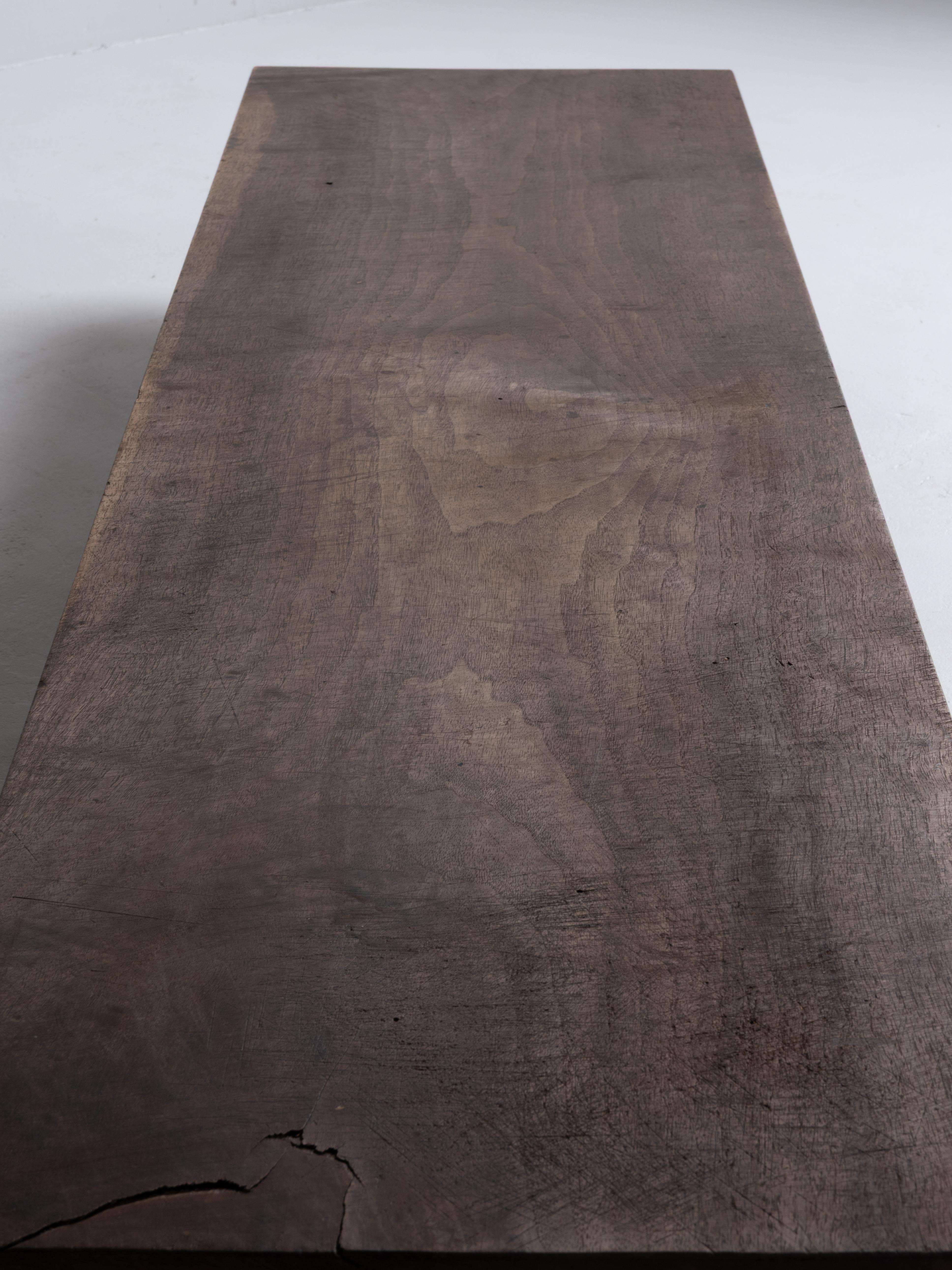 Table basse japonaise ancienne en bois/1867/Période Edo tardive/Table Wabisabi/Art folklorique en vente 5