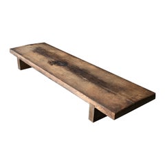 Japanese antique wooden low table/1867/Late Edo period/Wabisabi table/Folk art