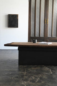 Japanese antique wooden low table/1868-1920/Wabi-sabi coffee table