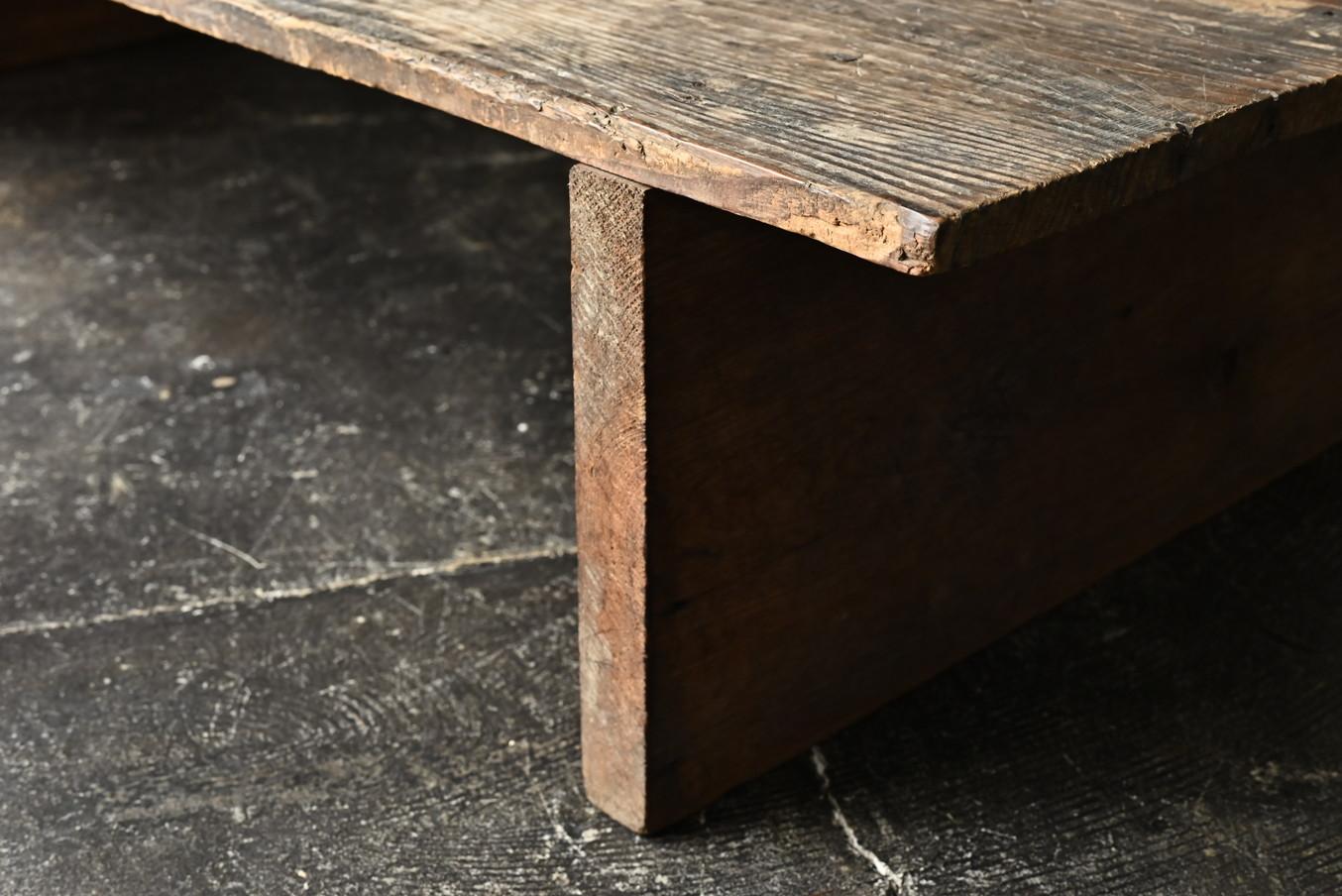 Japanese antique wooden low table/1868-1920/Wabisabi wood grain 7