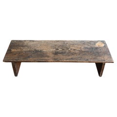 Japanese antique wooden low table/1868-1920/Wabisabi wood grain