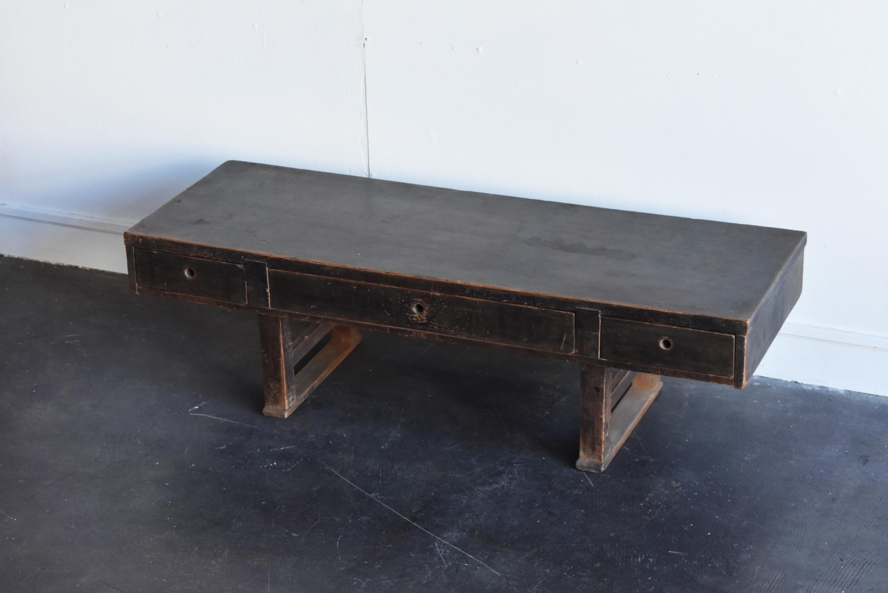 Japanese Antique Wooden Low Table / 1890-1940 / Sofa Table 11