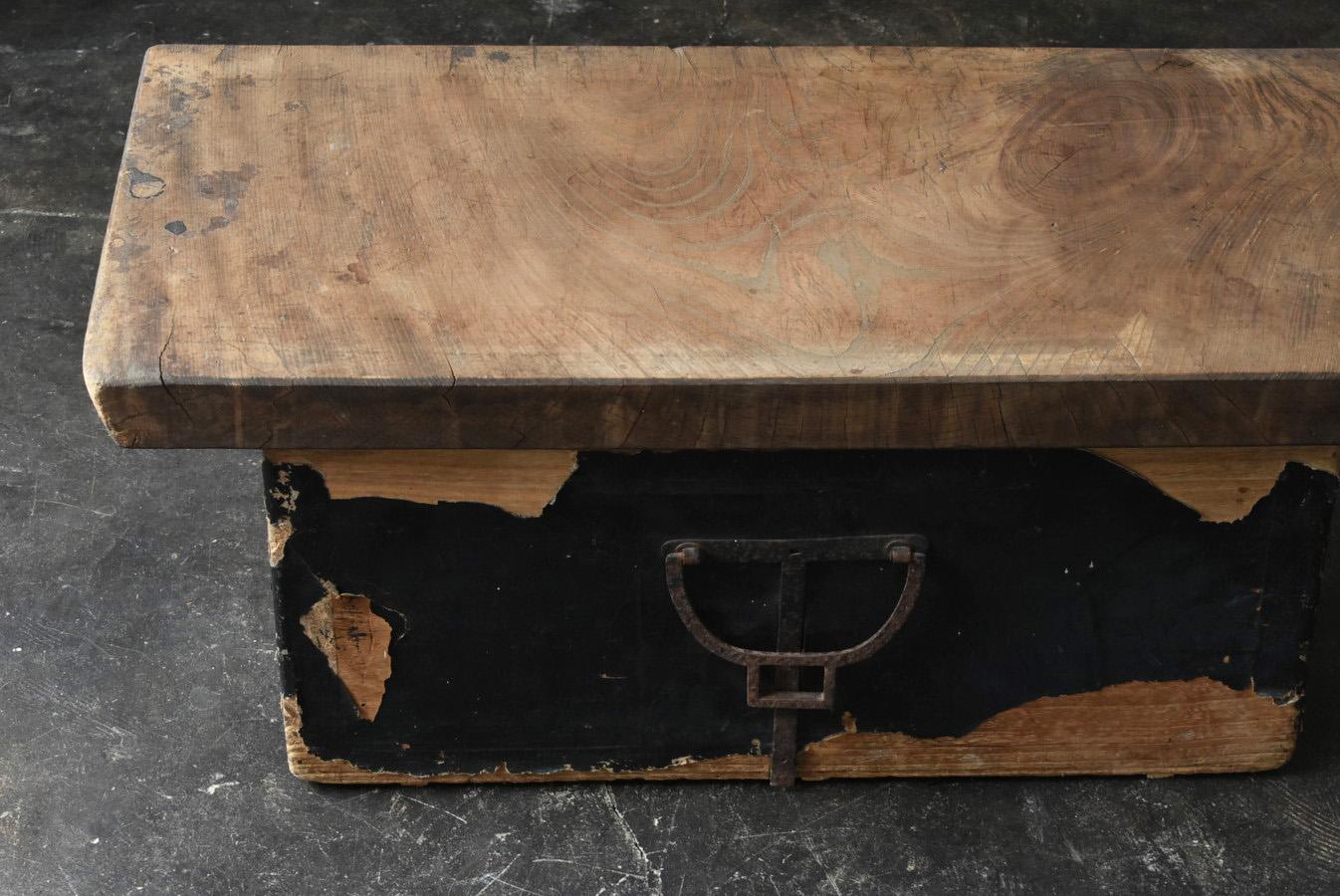 Japanischer antiker niedriger Holztisch aus Holz / 3- Stufen-wechseltisch / Holzbank 10