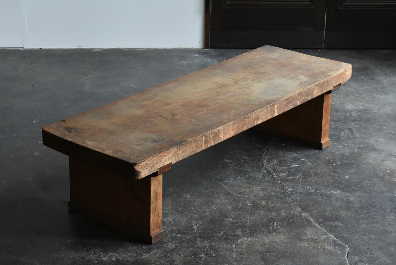 Meiji Japanese Antique Wooden Low Table / Coffee Table / Tv Board