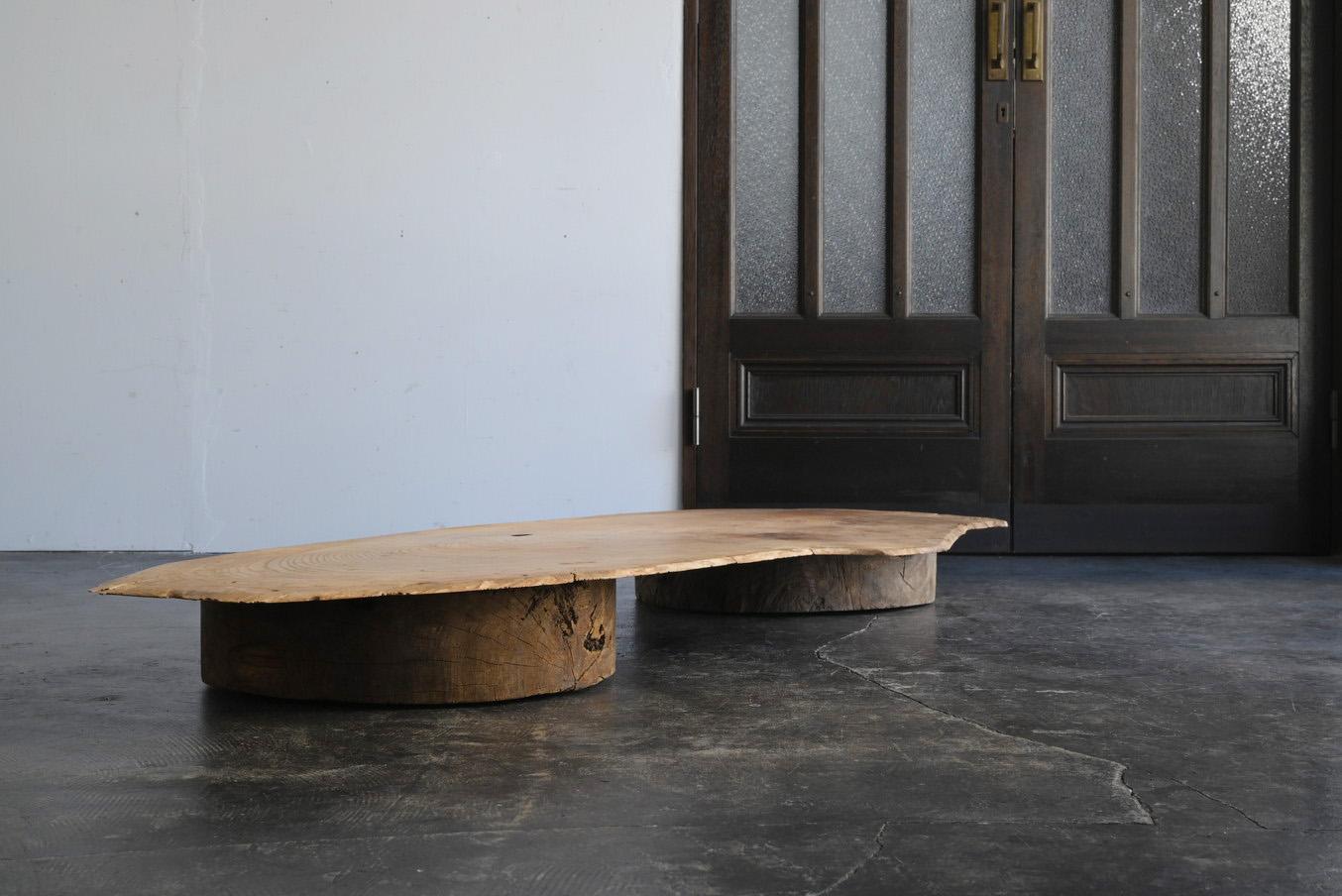 Japanese antique wooden low table/early 20th century/coffee table For Sale 6