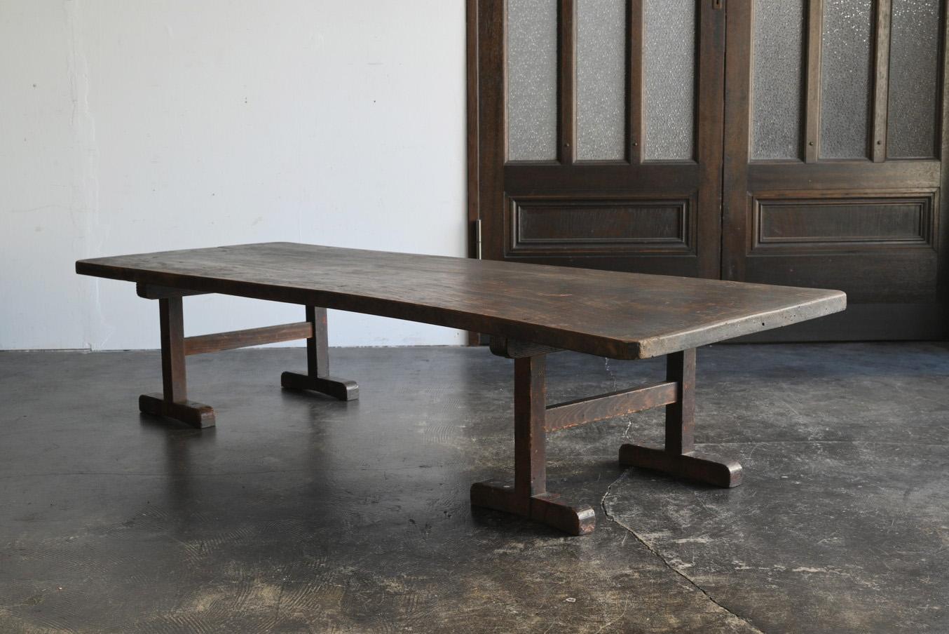 Japanese antique wooden low table/first half of the 20th /Wabisabi coffee table In Good Condition In Sammu-shi, Chiba