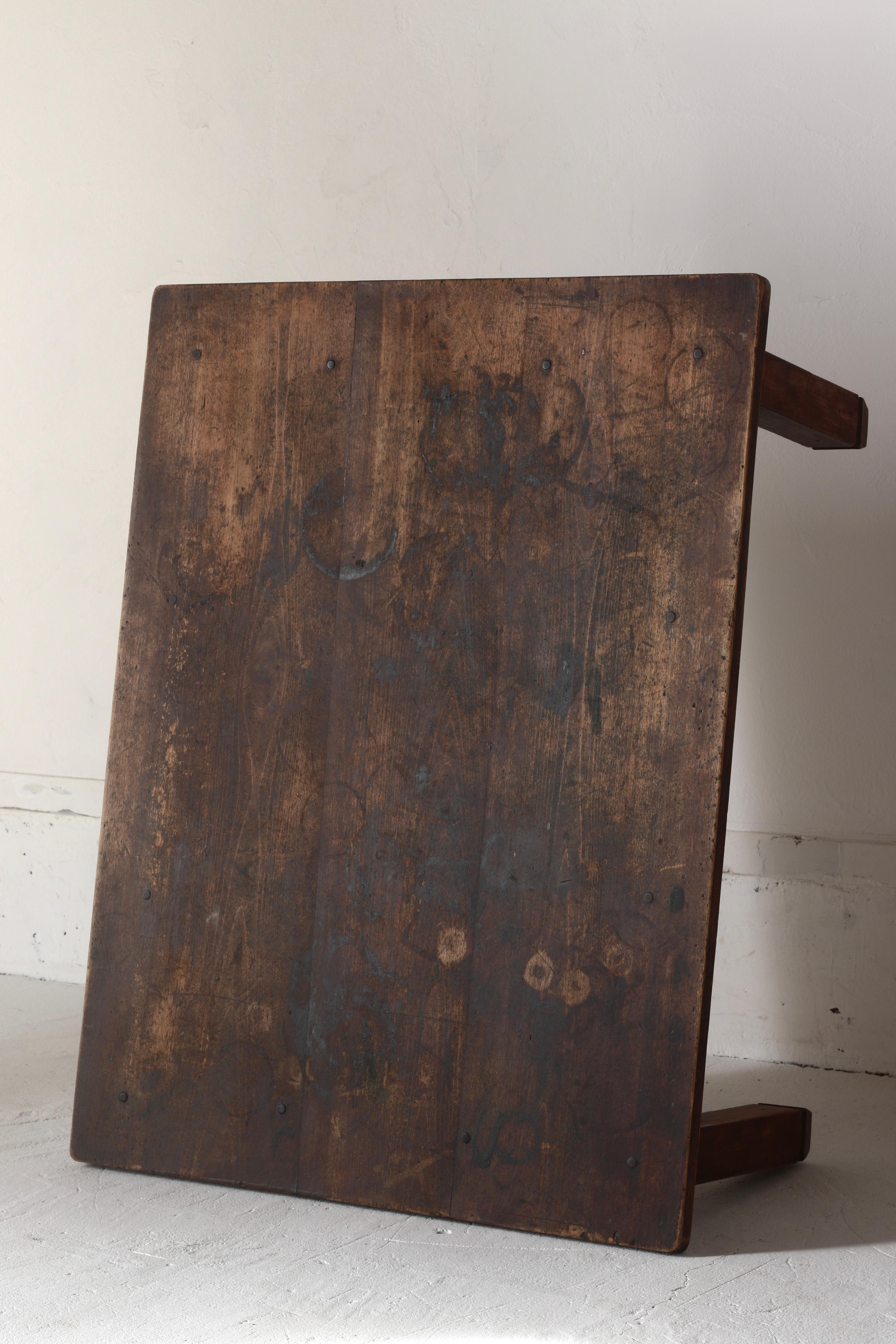Japanese Antique Wooden Low Table / Meiji period / WabiSabi 7