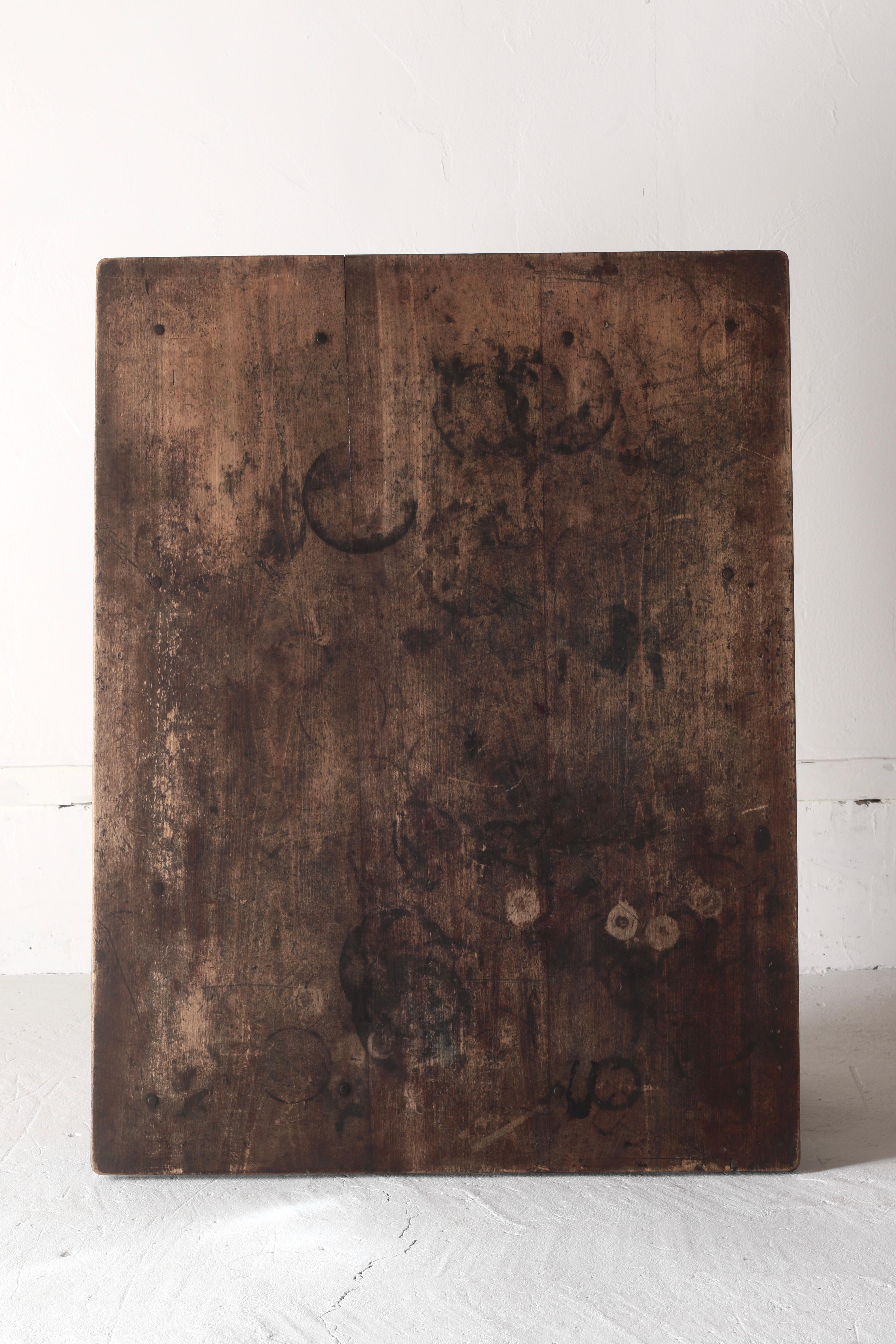 Japanese Antique Wooden Low Table / Meiji period / WabiSabi 8