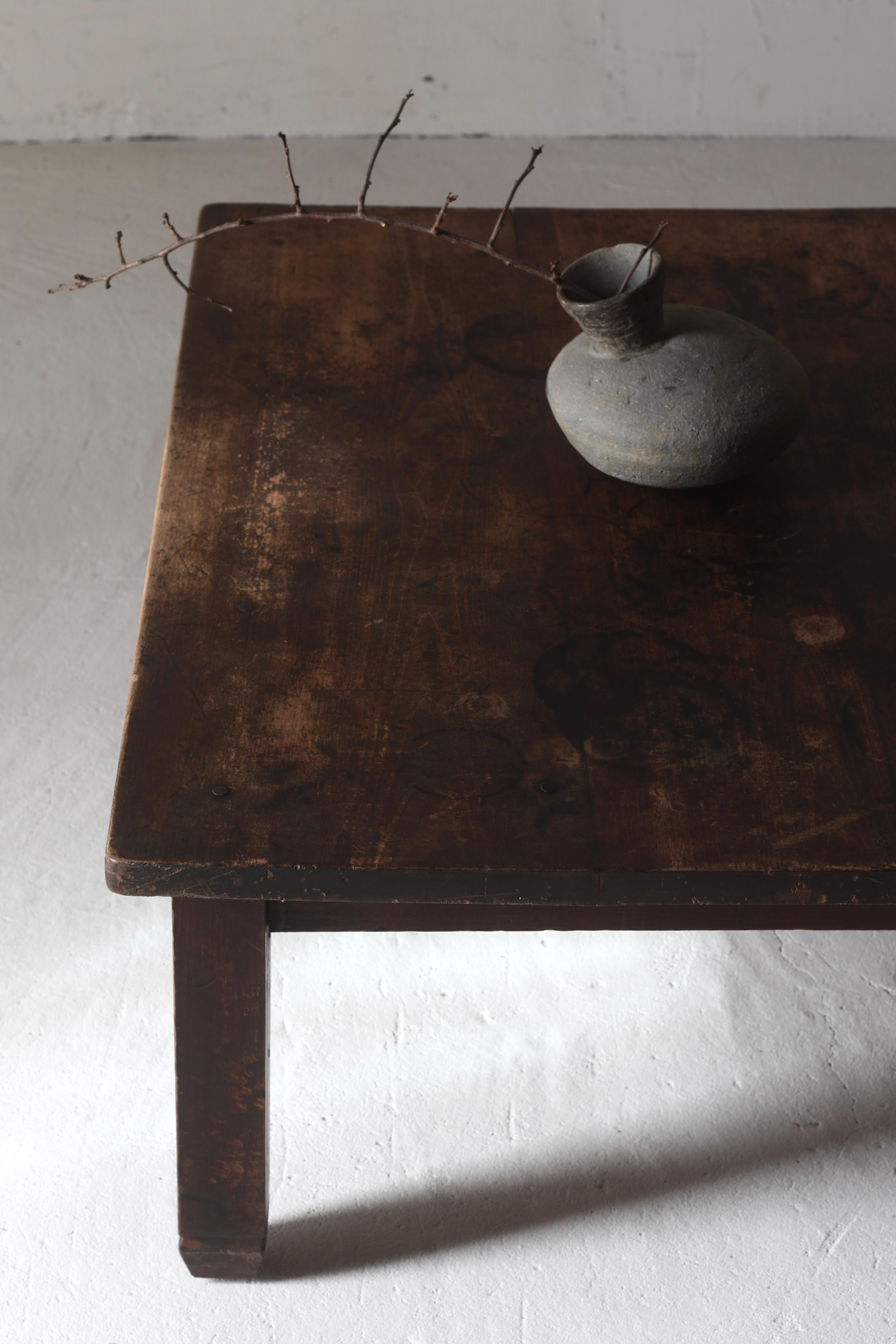 Japanese Antique Wooden Low Table / Meiji period / WabiSabi 1