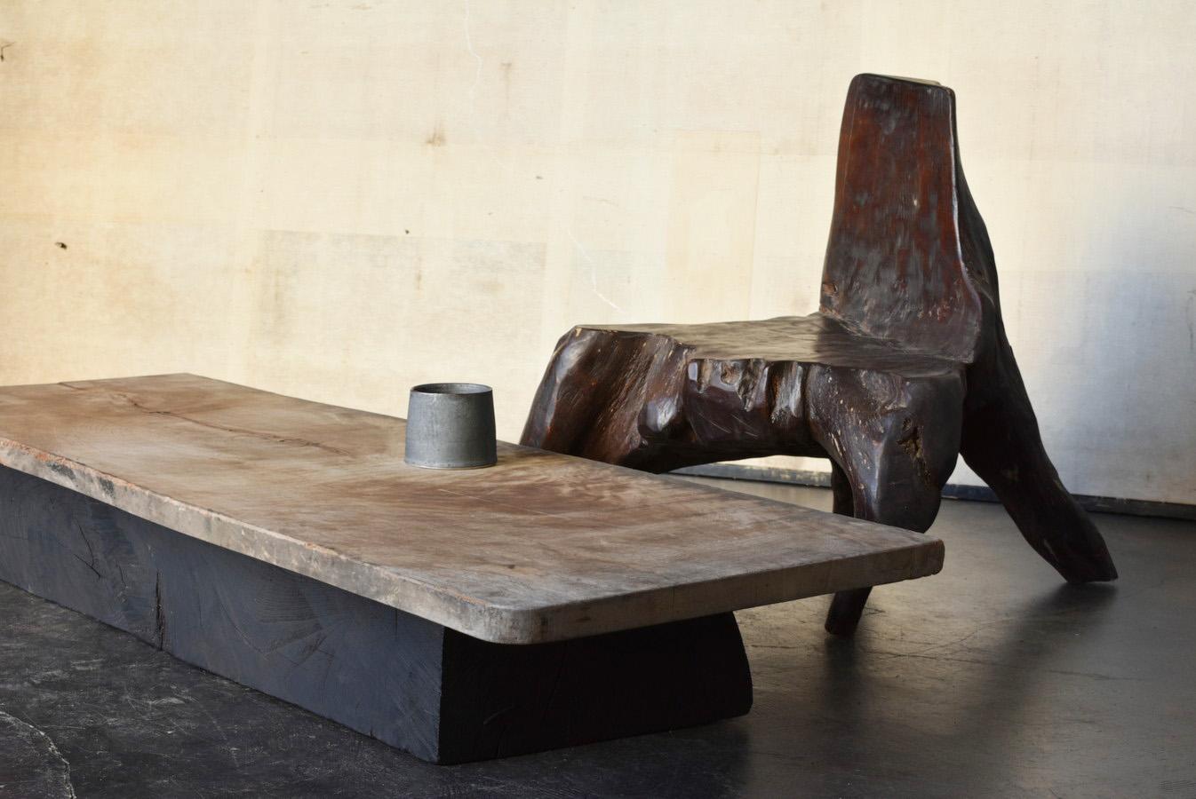 Meiji Japanese antique wooden low table/primitive sofa table/1870-1920