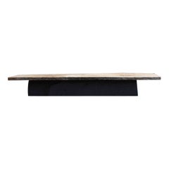 Japanischer antiker niedriger Holz-Sofatisch/primitiver Sofatisch/1870-1920