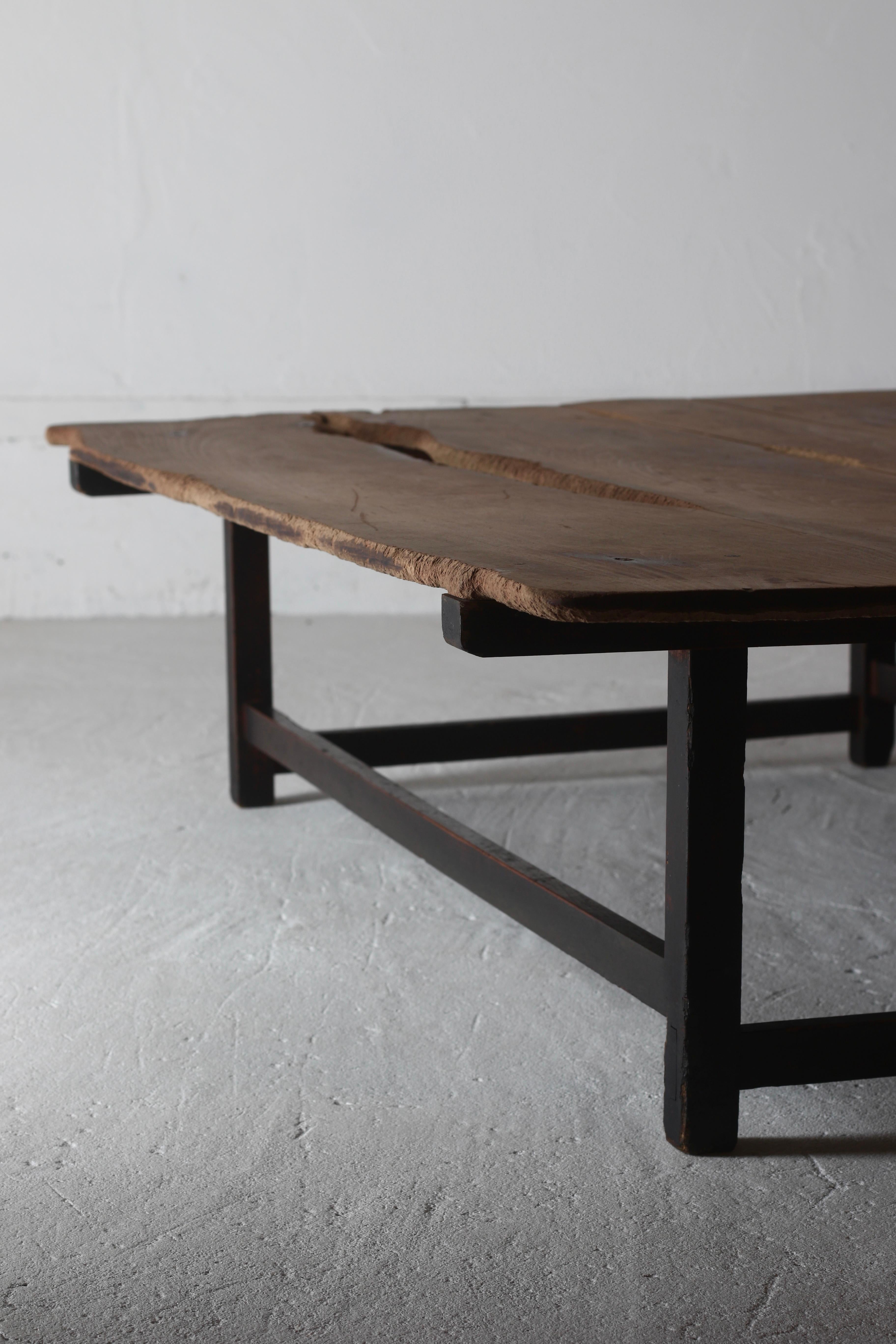 Japanese Antique Wooden Low Table/ Sofa table/ 1868s-1912s/ Wabi-sabi Primitive 5