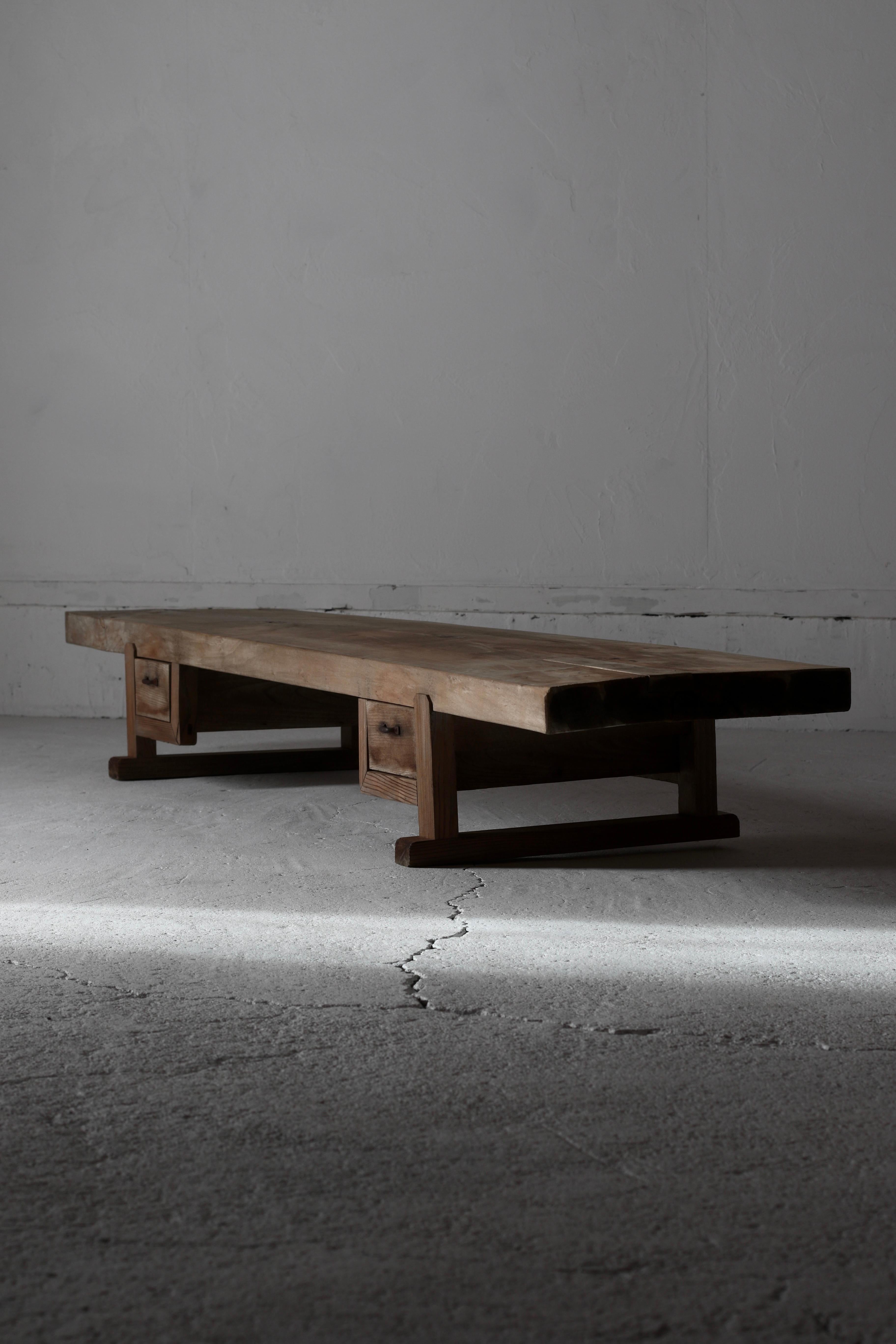 Japanese Antique Wooden Low Table / Taisho Period WabiSabi Primitive 10